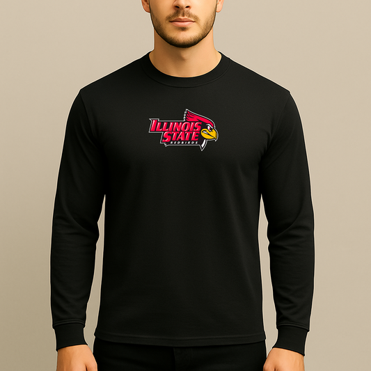 Men's Illinois State Redbirds Logo Long Sleeve T-Shirt