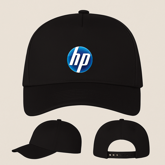 HP Logo Five Panel Twill Snapback Cap