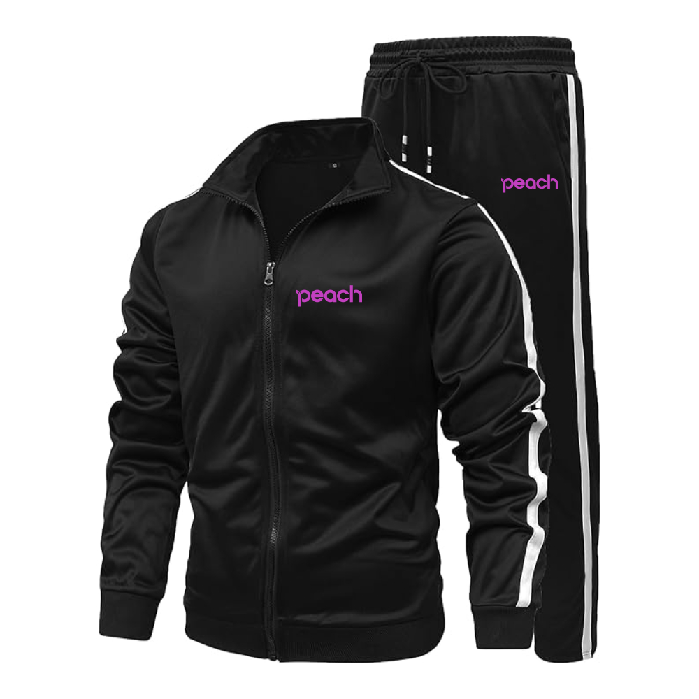 Men's Peach Aviation Logo Dri-Fit TrackSuit