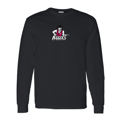 Men's Aggies New Mexico State Logo Gildan Heavy Cotton Long Sleeve T-Shirt