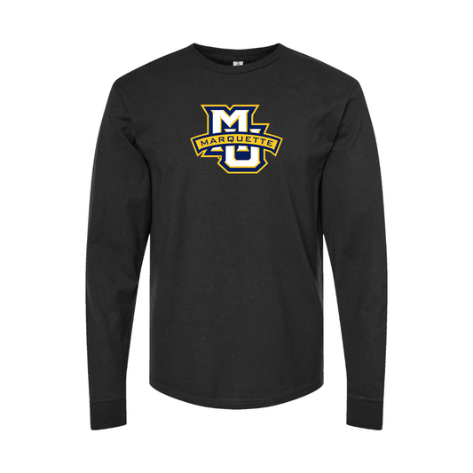 Youth Marquette Golden Eagles Logo Cotton Long Sleeve T-Shirt