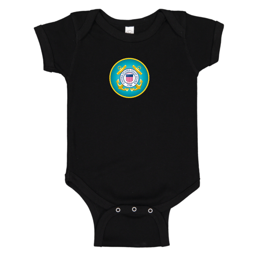 Coast Guard Logo Baby Romper Onesie