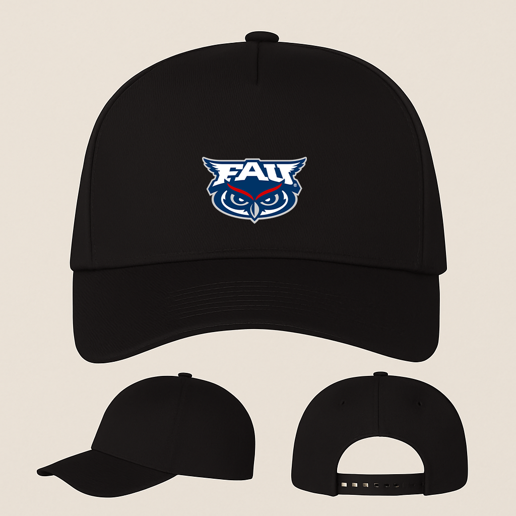 Florida Atlantic Owls Logo Five Panel Twill Snapback Cap