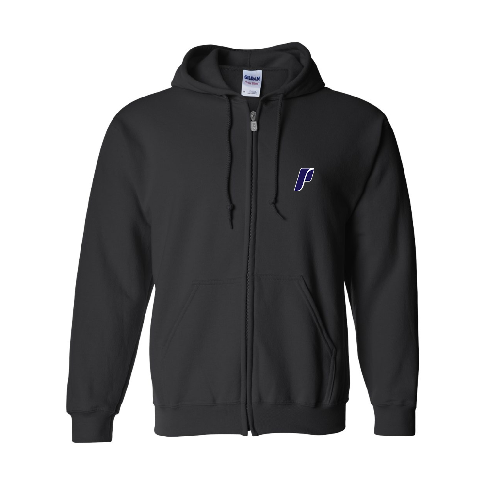 Men's Portland Pilots Logo Gildan  Heavy Blend Full Zip Hooded Sweatshirt