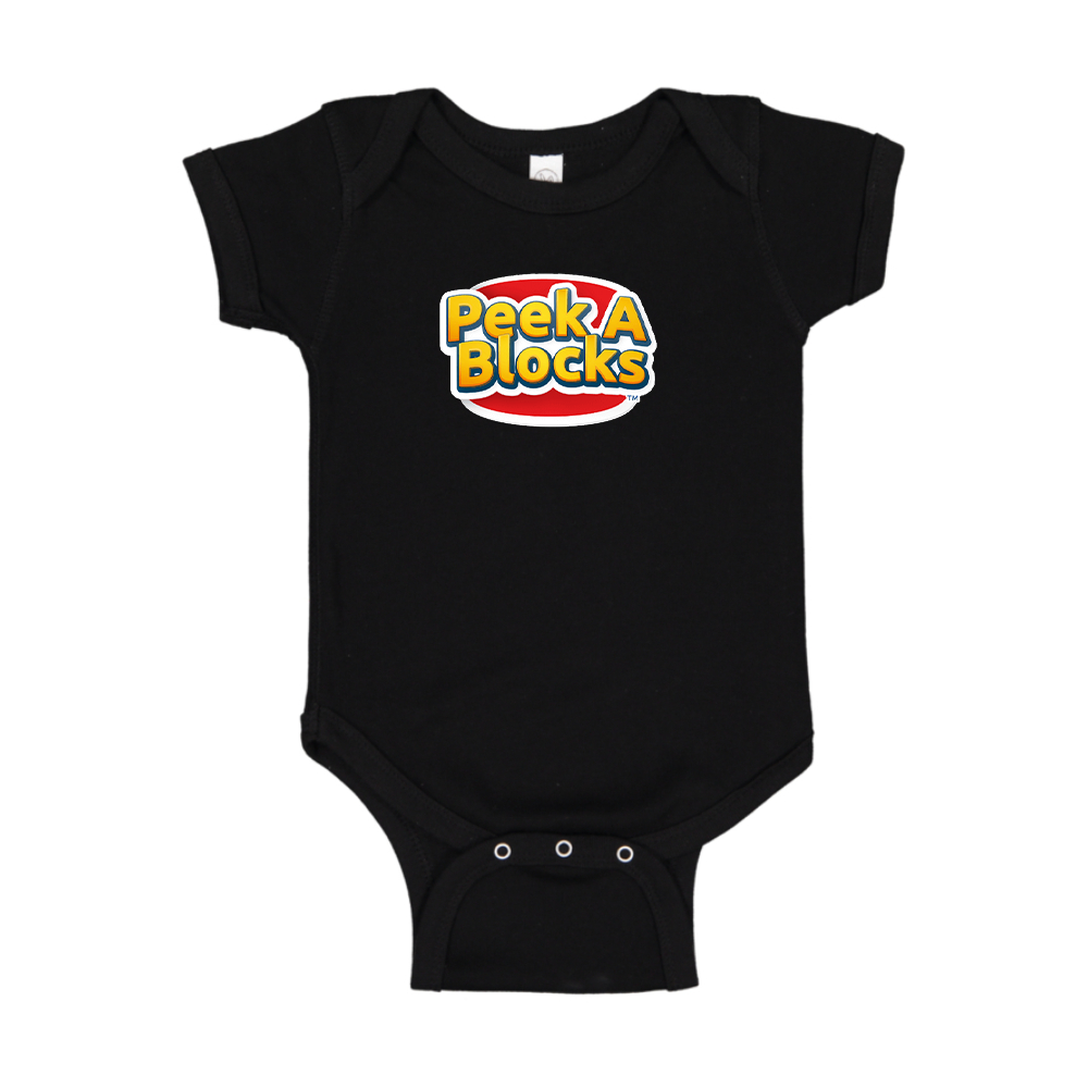 Peek A Blocks Logo Baby Romper Onesie