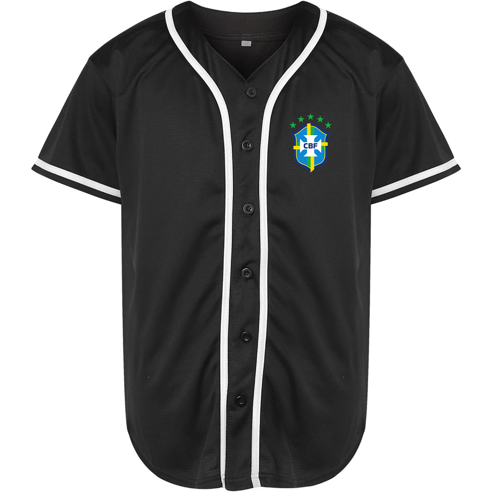 Men's Brazil National Soccer Team Baseball Jersey