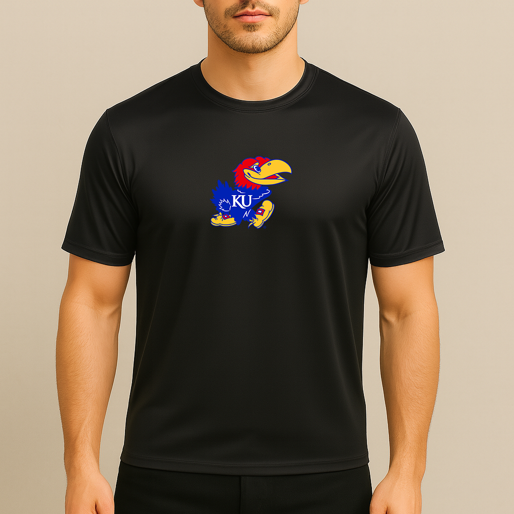 Men's Kansas Jayhawks Logo Polyester T-Shirt