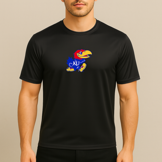 Men's Kansas Jayhawks Logo Polyester T-Shirt