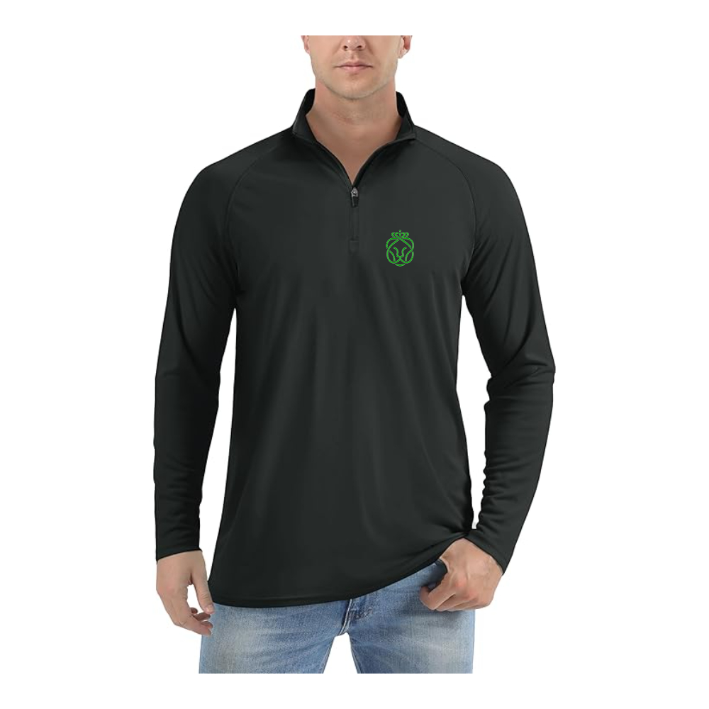 Men's Ahold Delhaize Symbol  Lightweight Quarter-Zip Athletic Shirt Long Sleeve Performance Wear
