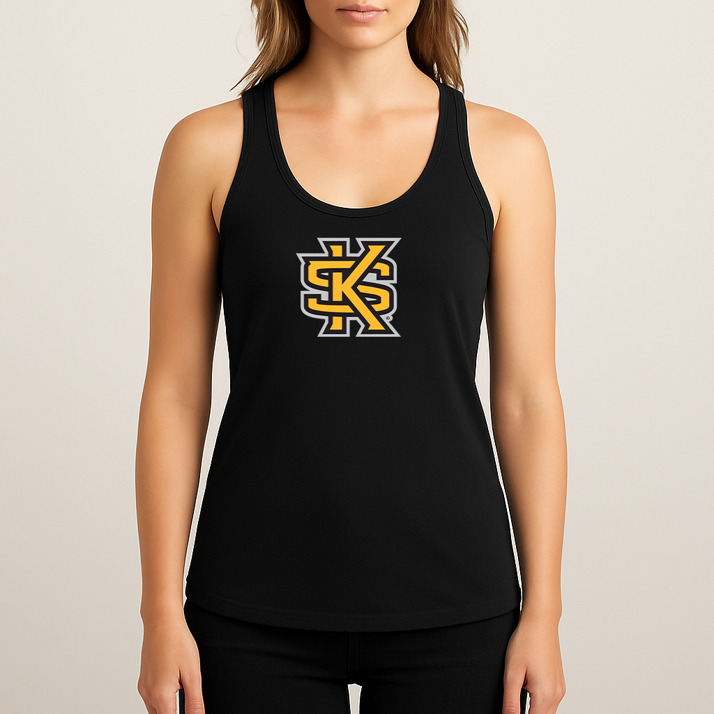 Women's Kennesaw State Owls Logo Next Level Ideal Racerback Tank