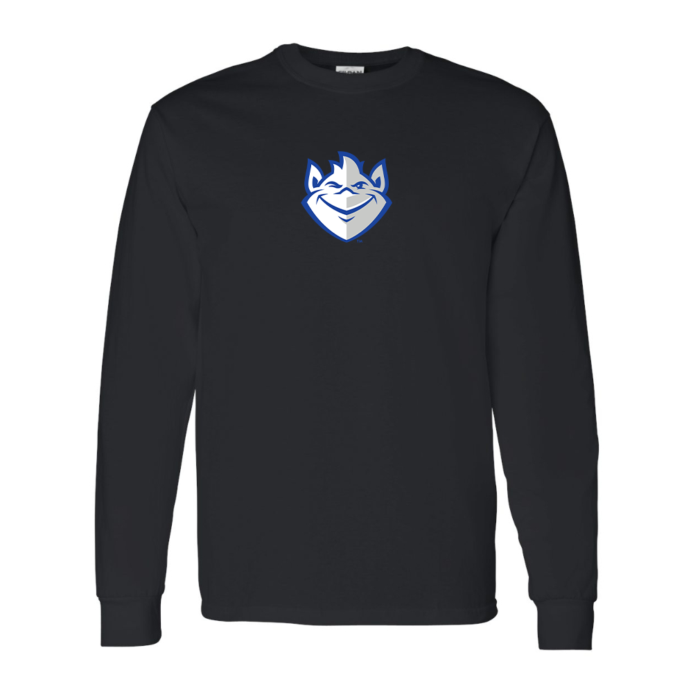 Men's Saint Louis Billikens Logo Gildan Heavy Cotton Long Sleeve T-Shirt