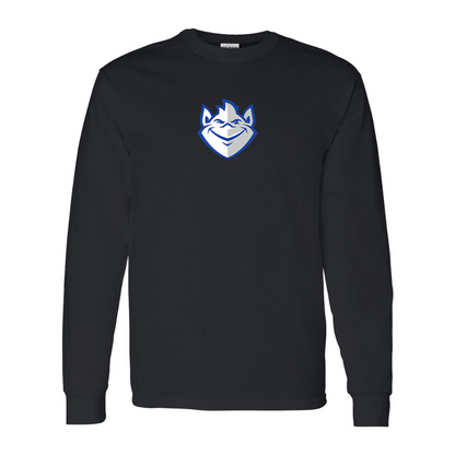 Men's Saint Louis Billikens Logo Gildan Heavy Cotton Long Sleeve T-Shirt