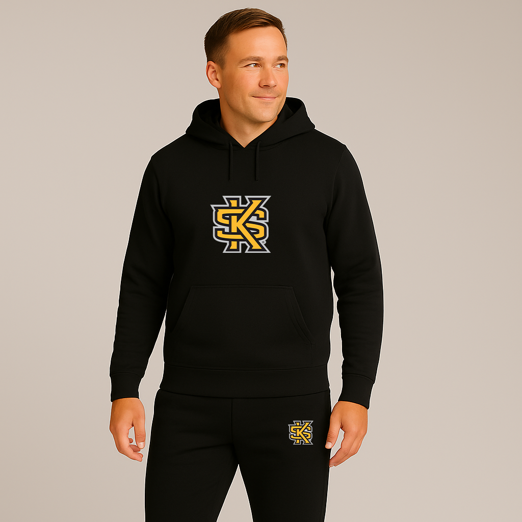 Men's Kennesaw State Owls Logo Hoodie Joggers Set