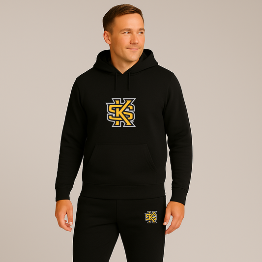 Men's Kennesaw State Owls Logo Hoodie Joggers Set