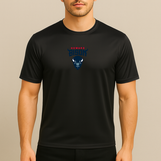 Men's Howard Bison Logo Polyester T-Shirt