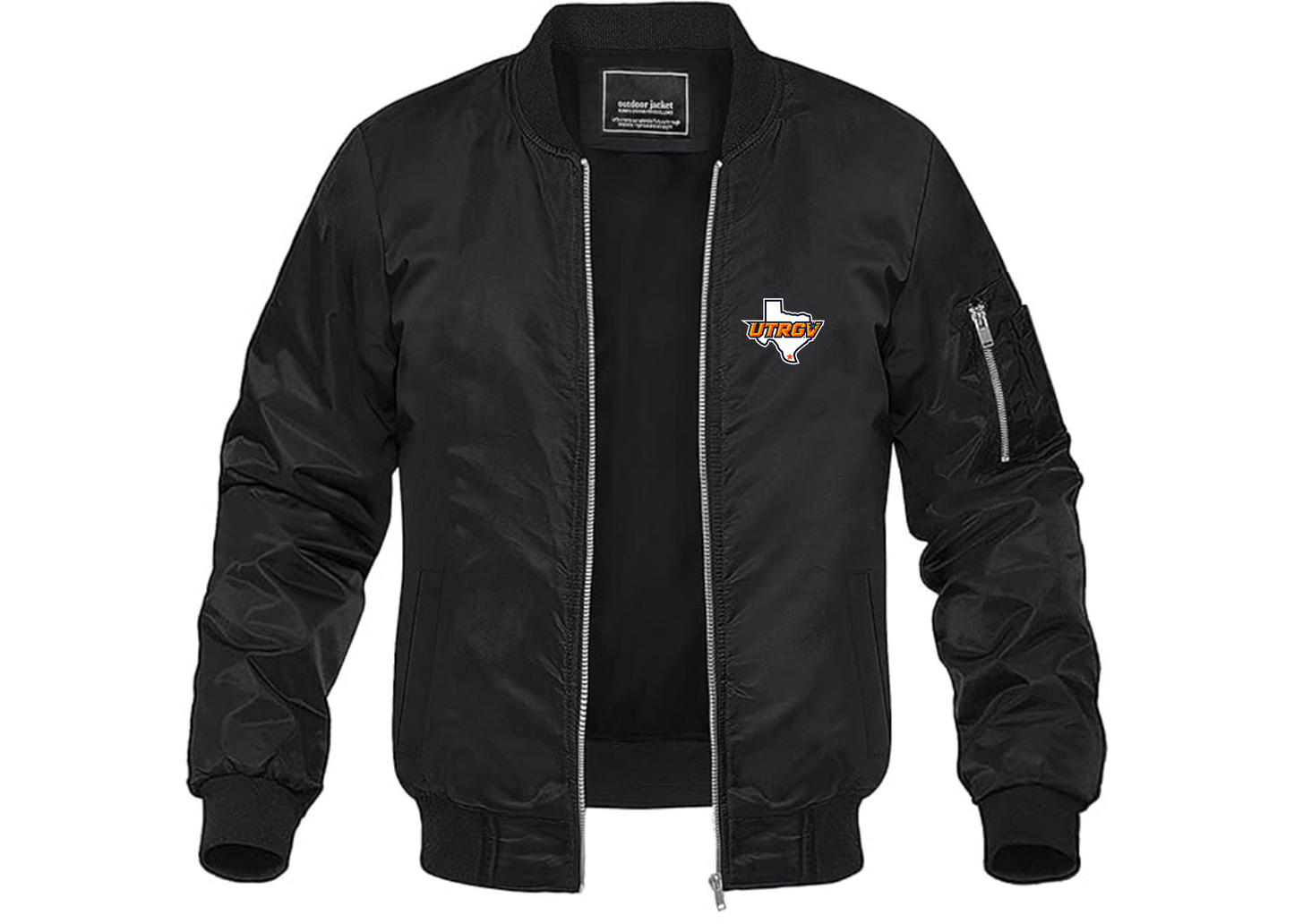 Men's UTRGV Vaqueros Lightweight Bomber Jacket Windbreaker Softshell Varsity Jacket Coat