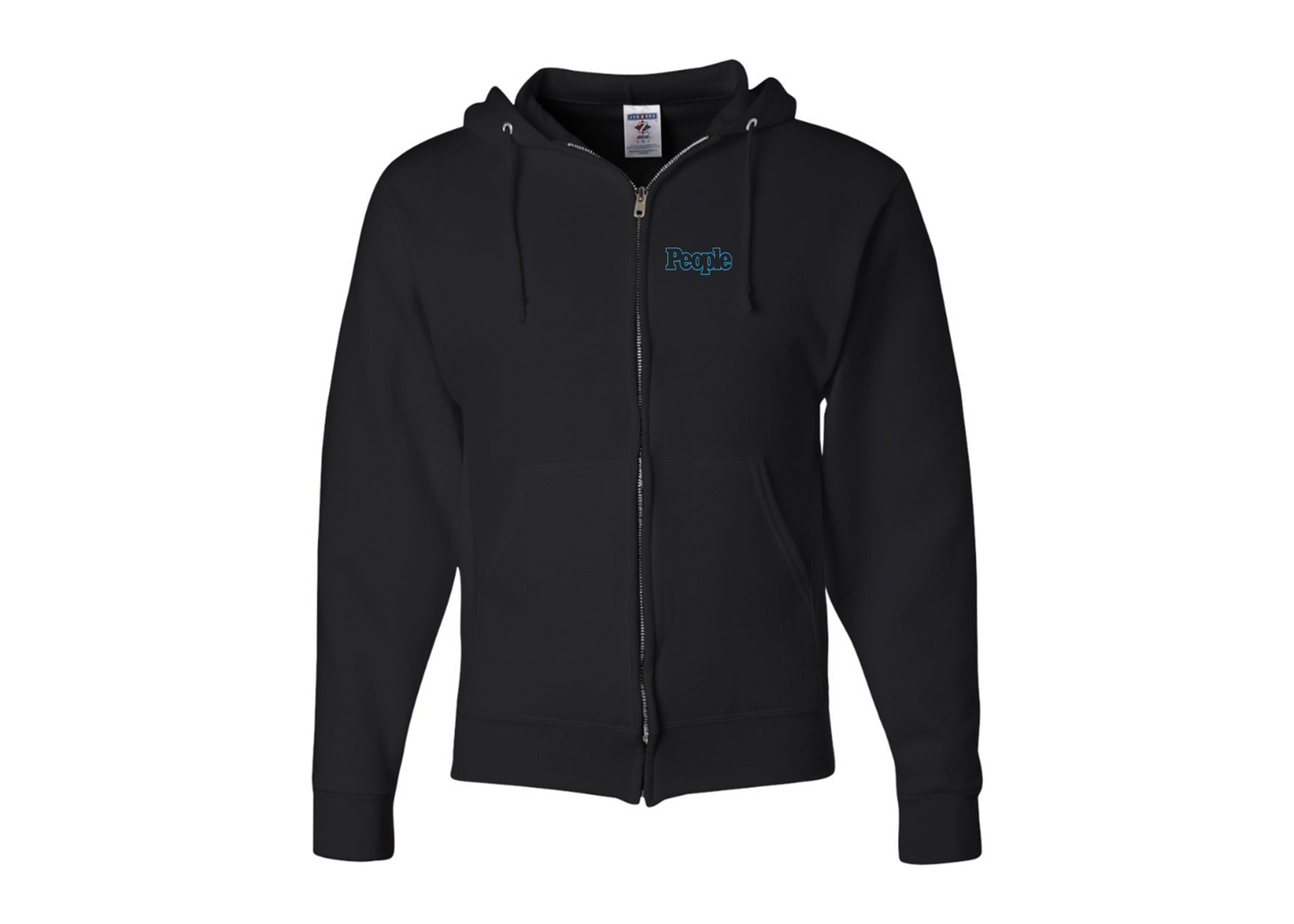Men's People Magazine Logo JERZEES NuBlend Full-Zip Hooded Sweatshirt