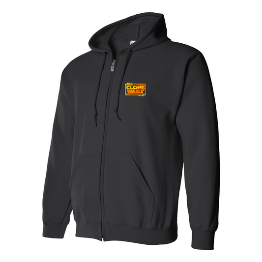 Men's The Clone wars Logo Zipper Hoodie