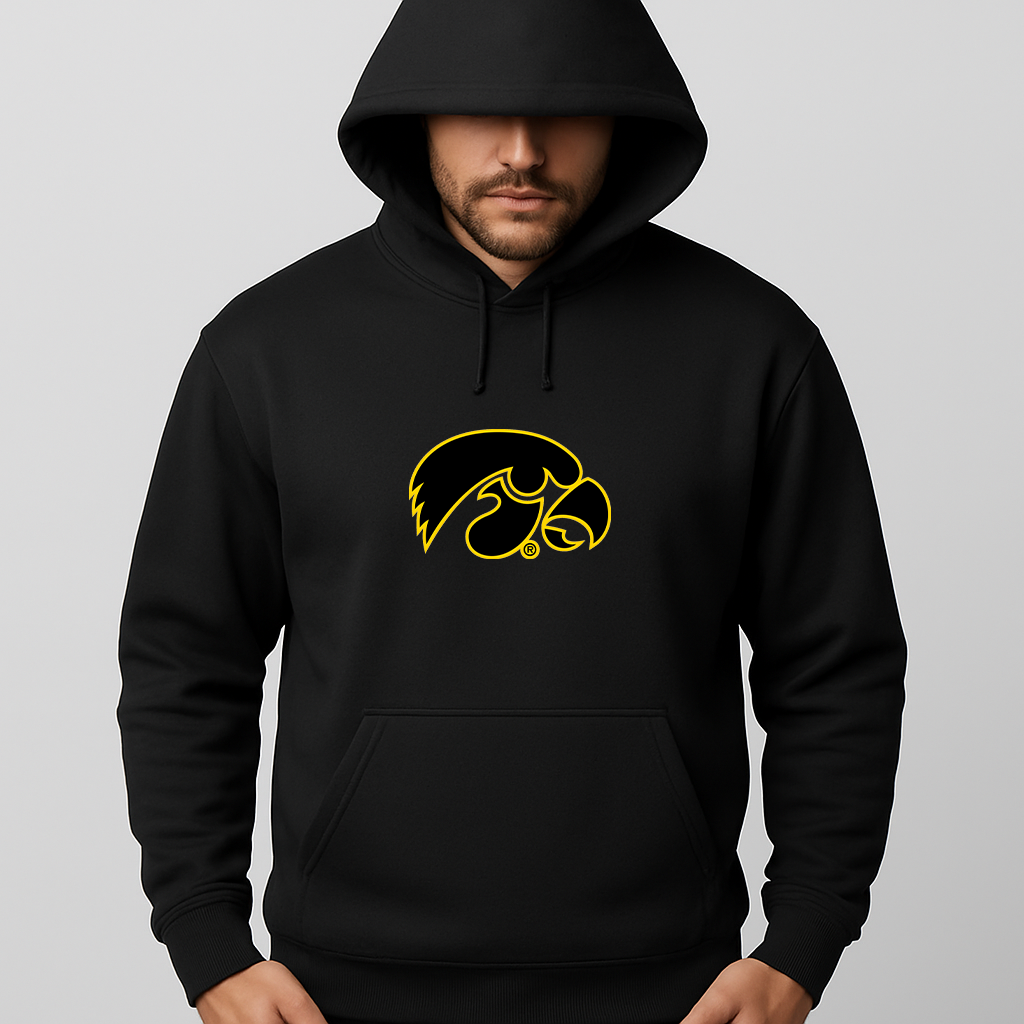 Men's Iowa Hawkeyes Logo Pullover Hoodie