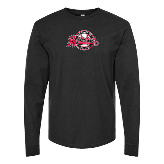 Youth Birmingham Barons Logo Cotton Long Sleeve T-Shirt