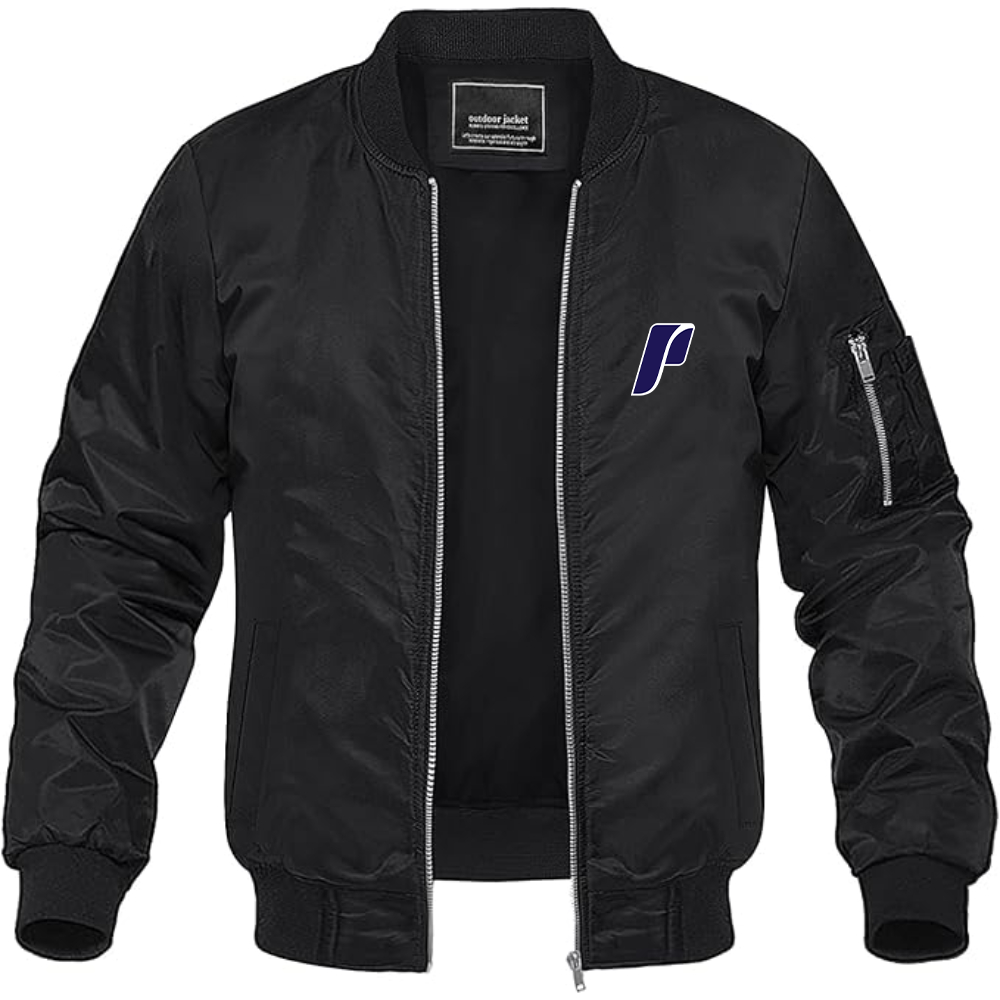 Men's Portland Pilots Logo Lightweight Bomber Jacket Windbreaker Softshell Varsity Jacket Coat