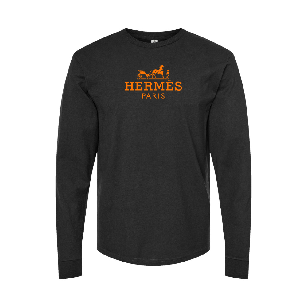 Men' Hermès Logo Long Sleeve T-Shirt