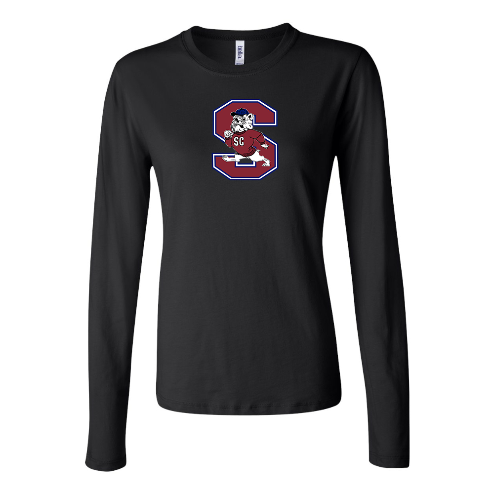 BELLA CANVAS Women’s South Carolina State Bulldogs Logo Jersey Long Sleeve Tee
