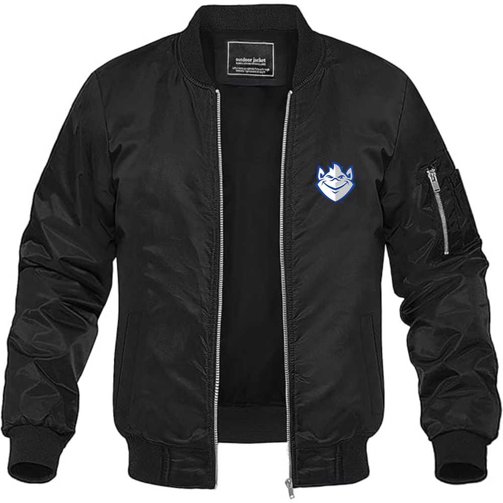 Men's Saint Louis Billikens Logo Lightweight Bomber Jacket Windbreaker Softshell Varsity Jacket Coat