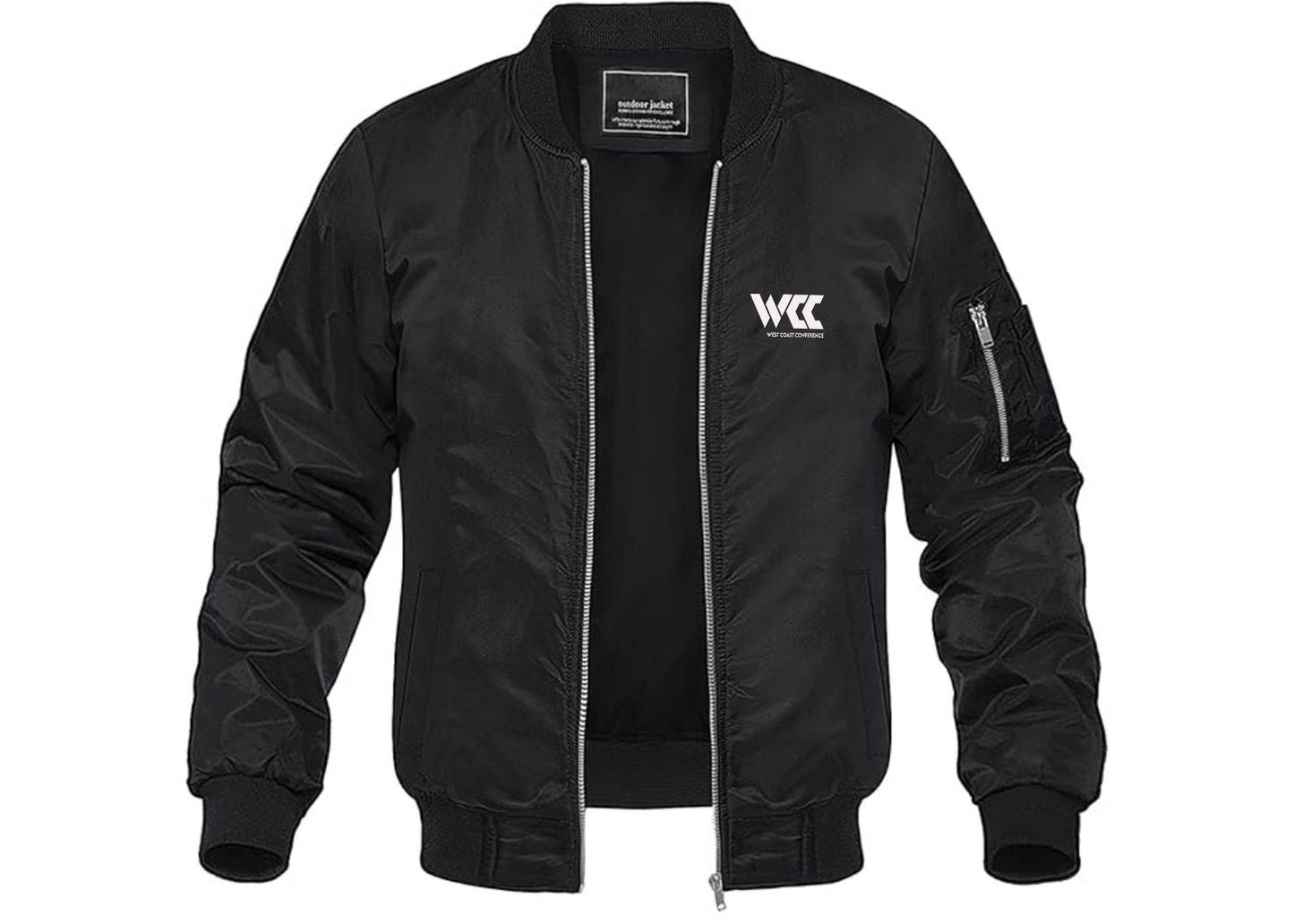 Men's West Coast Conference Lightweight Bomber Jacket Windbreaker Softshell Varsity Jacket Coat