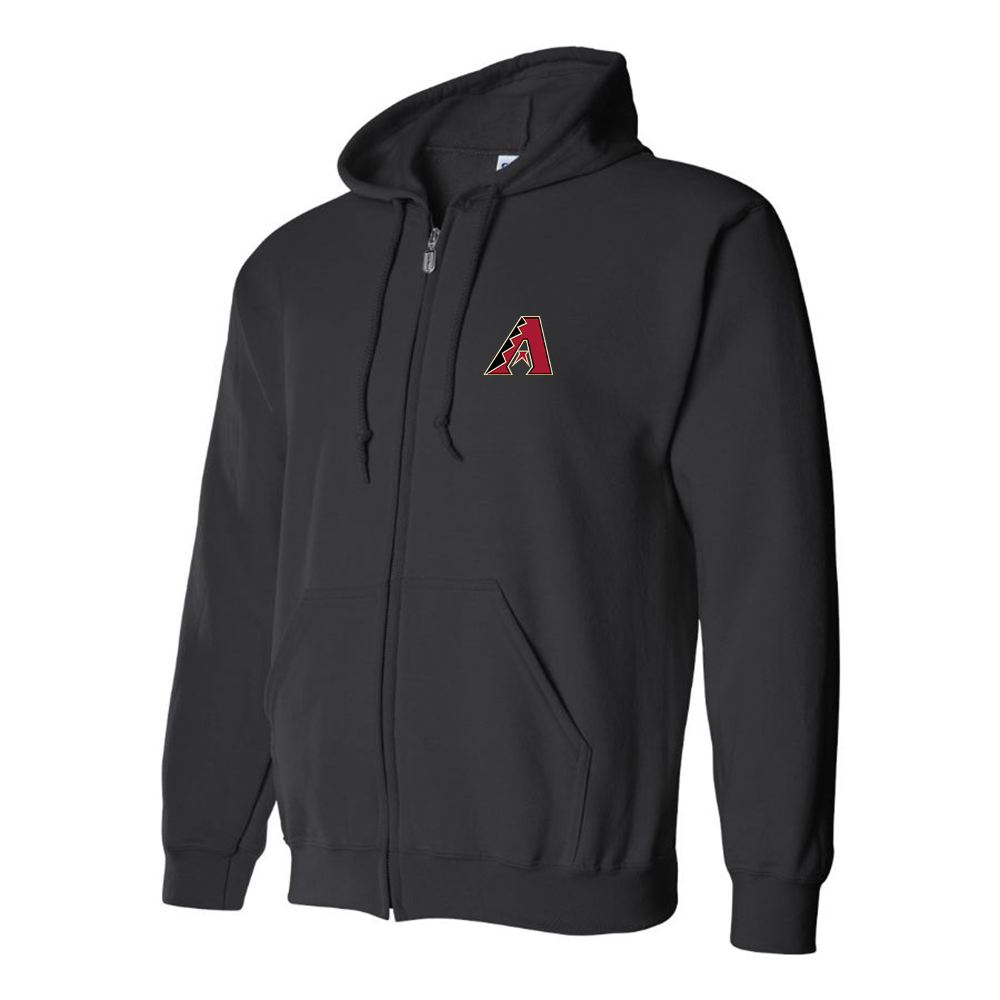 Men's Arizona Diamondbacks Logo Zipper Hoodie