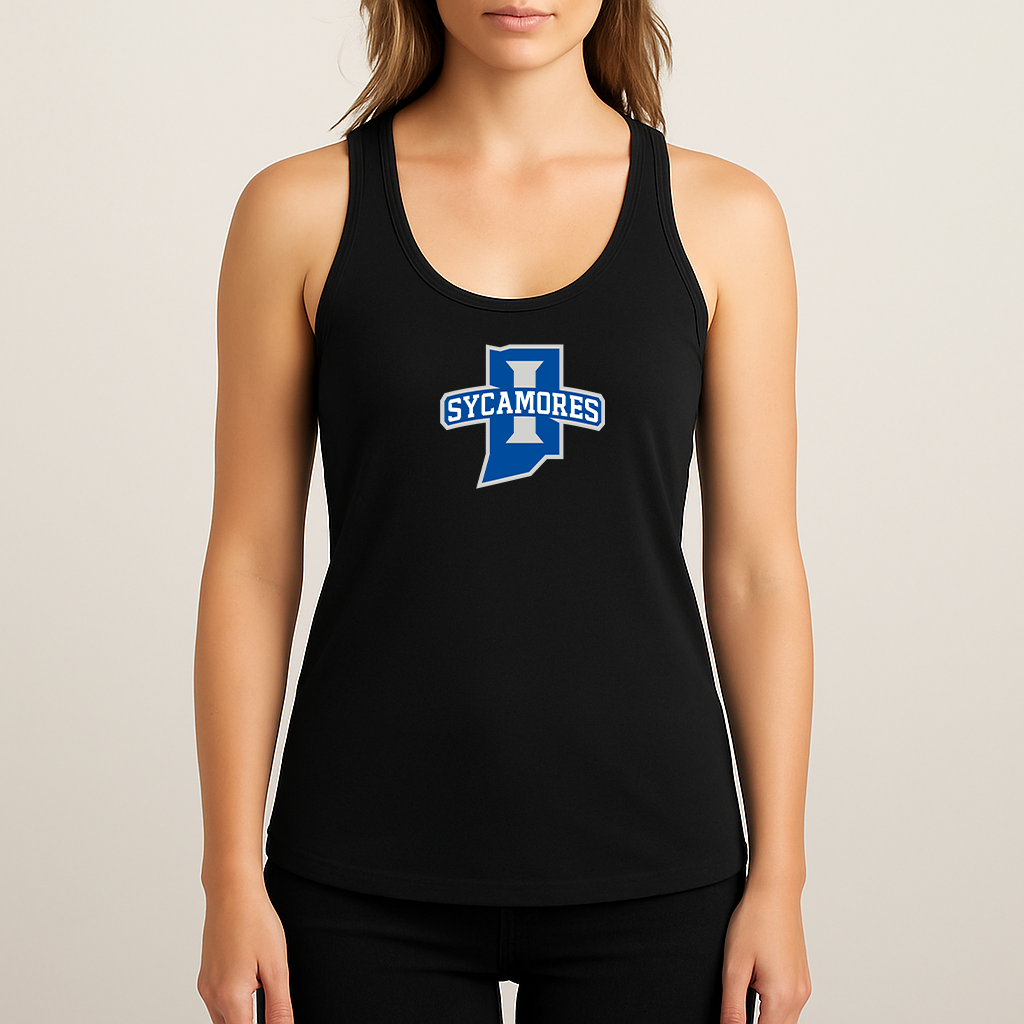 Women's Indiana State Sycamores Logo Next Level Ideal Racerback Tank