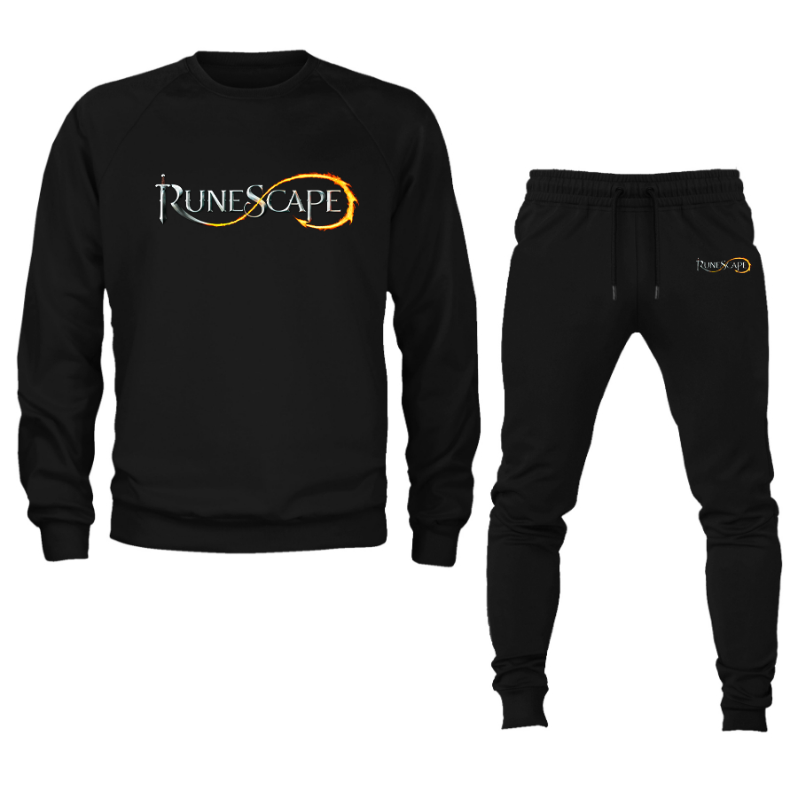 Men's Runescape Logo Crewneck Sweatshirt Joggers Suit