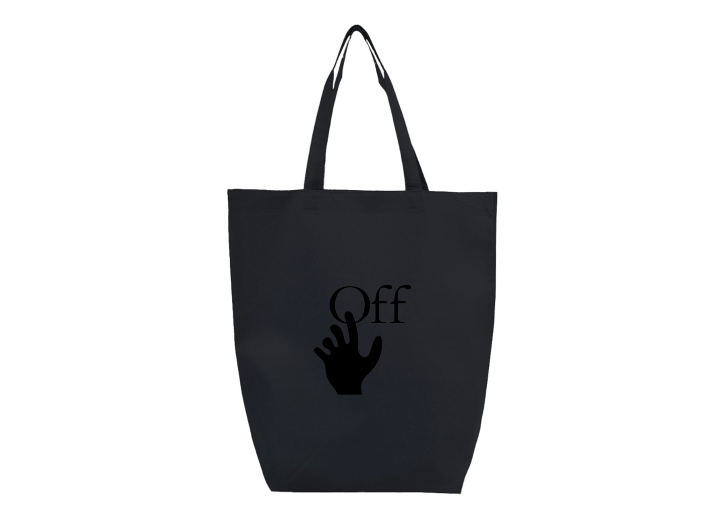 Off-White Hand Q-Tees Non-Woven Gusset Bottom Tote m