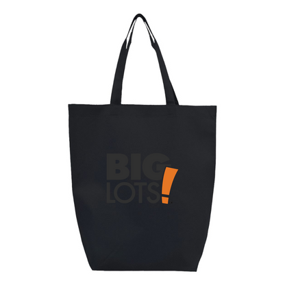 Big Lots Logo Q-Tees Non-Woven Gusset Bottom Tote