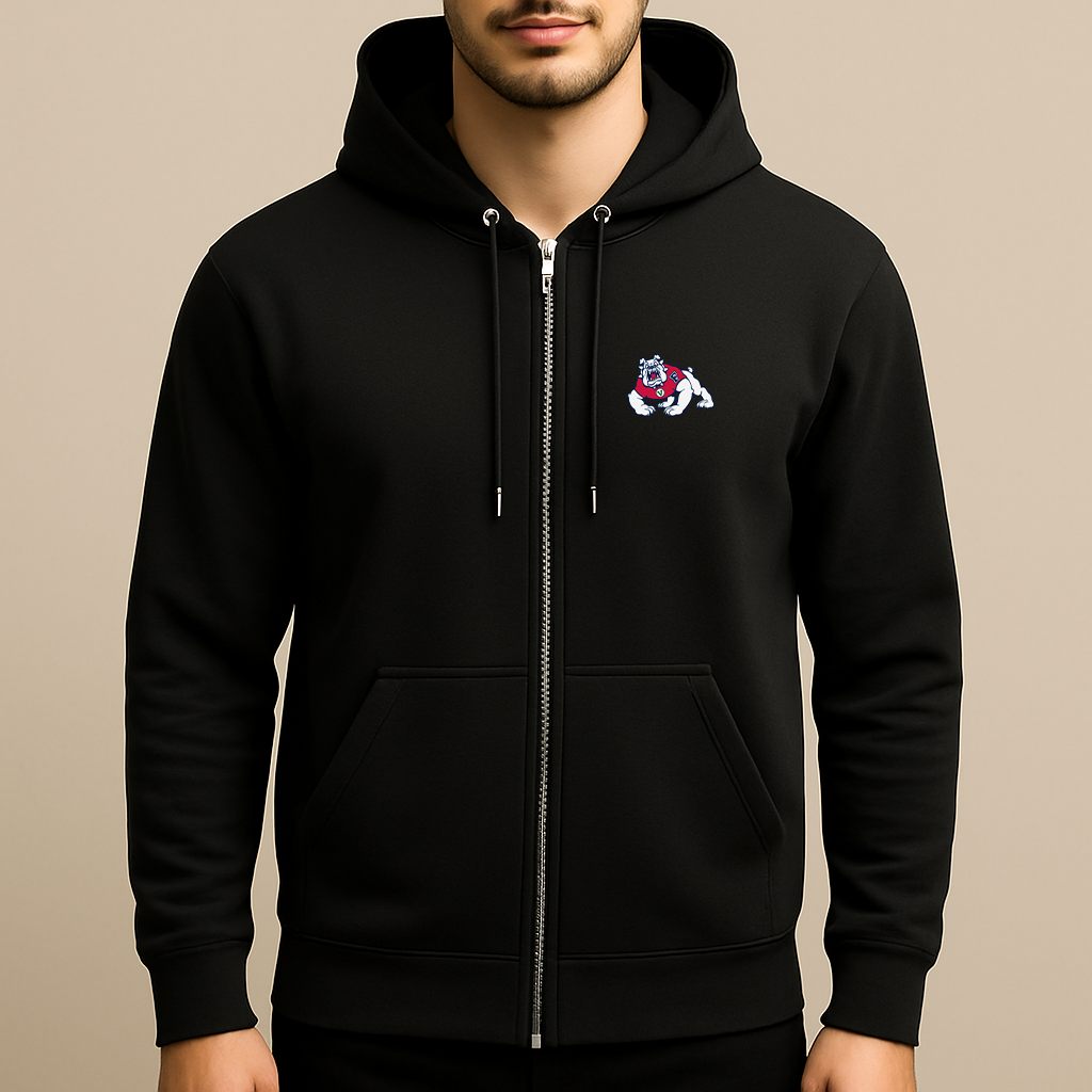 Men's Fresno State Bulldogs Logo Zipper Hoodie