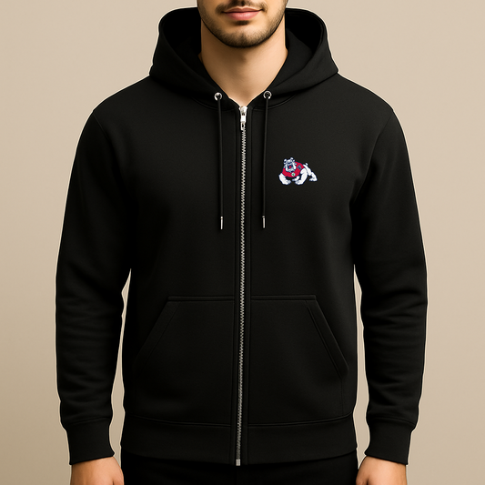 Men's Fresno State Bulldogs Logo Zipper Hoodie