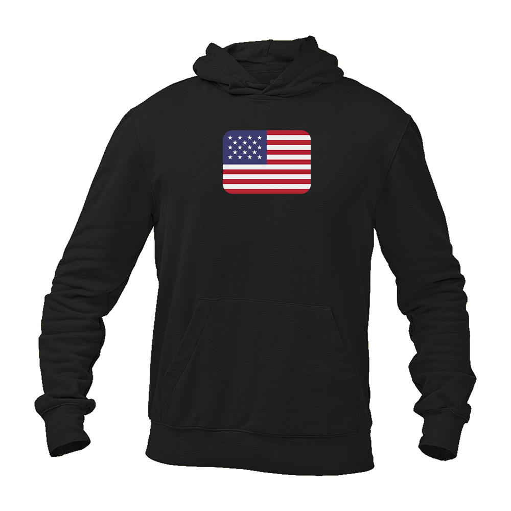 Men's American-Flag-Emoji Pullover Hoodie