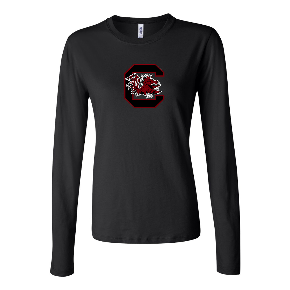 BELLA CANVAS Women’s South Carolina Gamecocks Logo Jersey Long Sleeve Tee