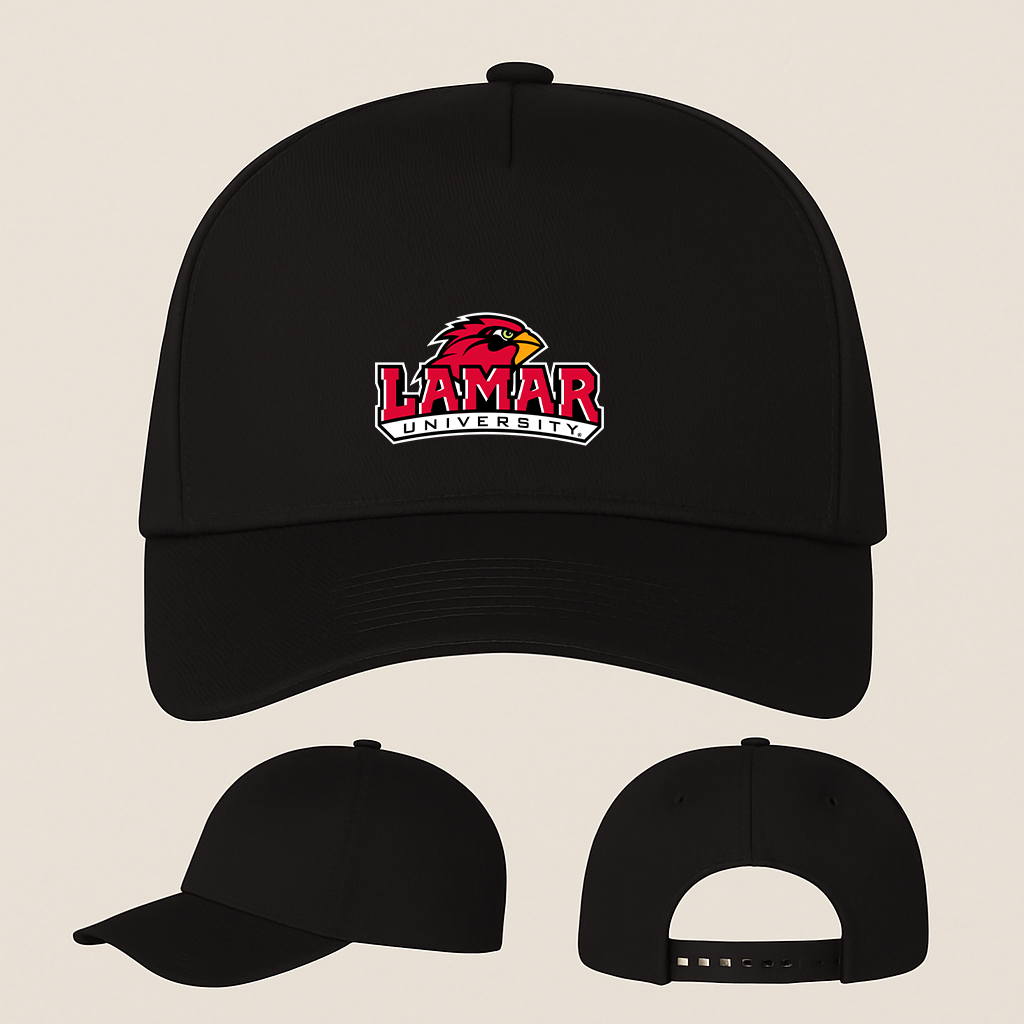 Lamar Cardinals Logo Five Panel Twill Snapback Cap