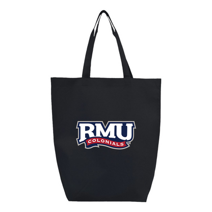 Robert Morris Colonials Logo Q-Tees Non-Woven Gusset Bottom Tote