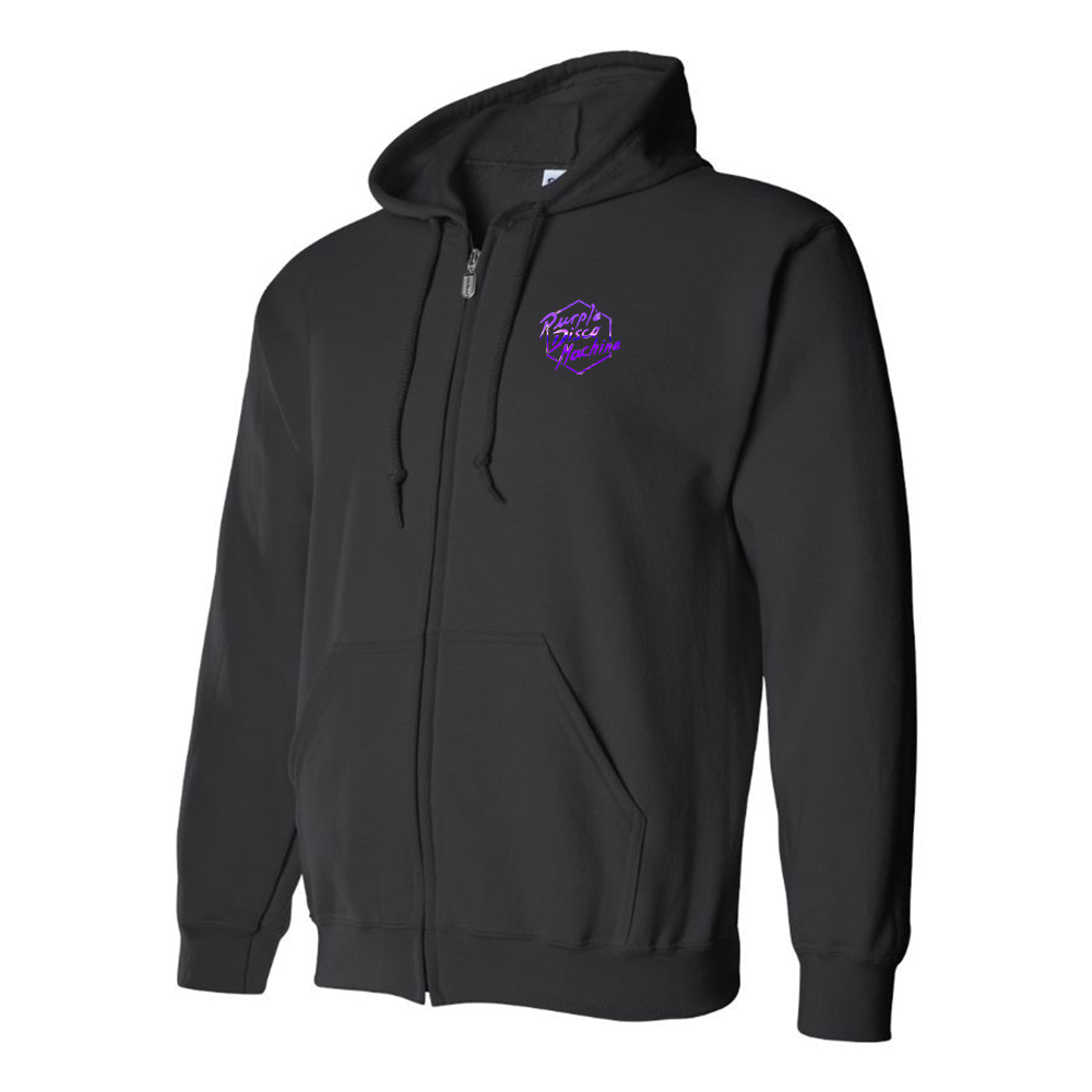 Men's Purple Disco Machine Zipper Hoodie