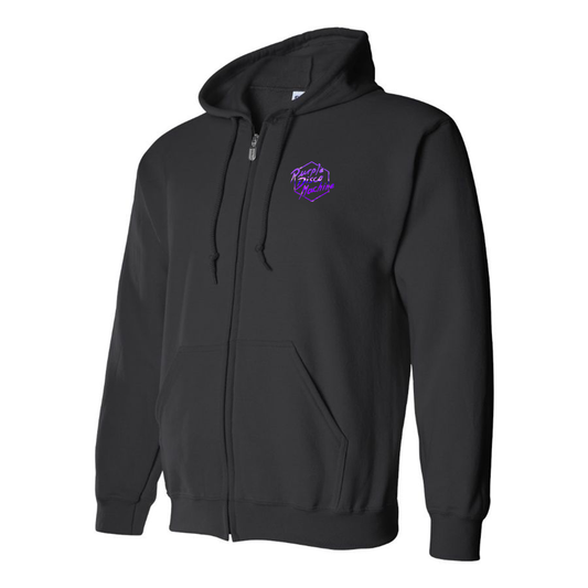 Men's Purple Disco Machine Zipper Hoodie