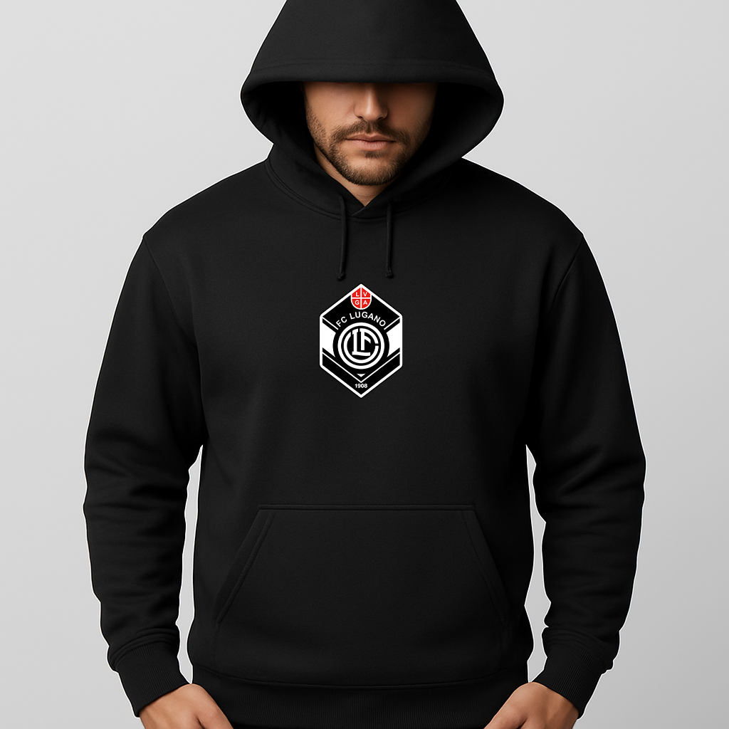 Men's FC Lugano Soccer Logo Pullover Hoodie