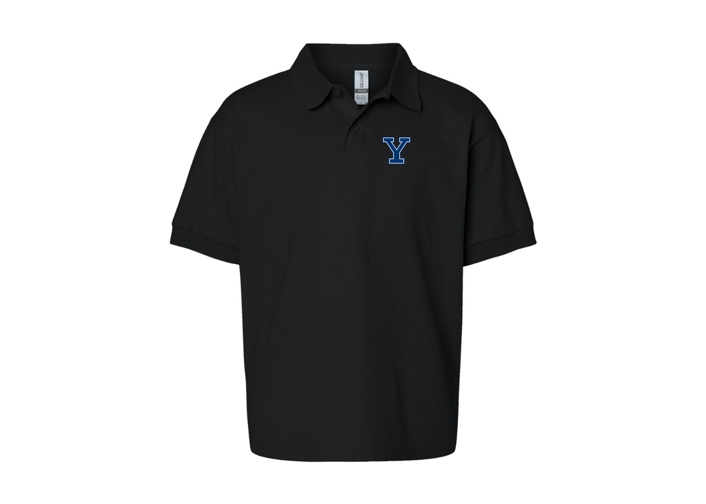 Youth Yale Bulldogs Gildan Dry Blend Jersey Polo