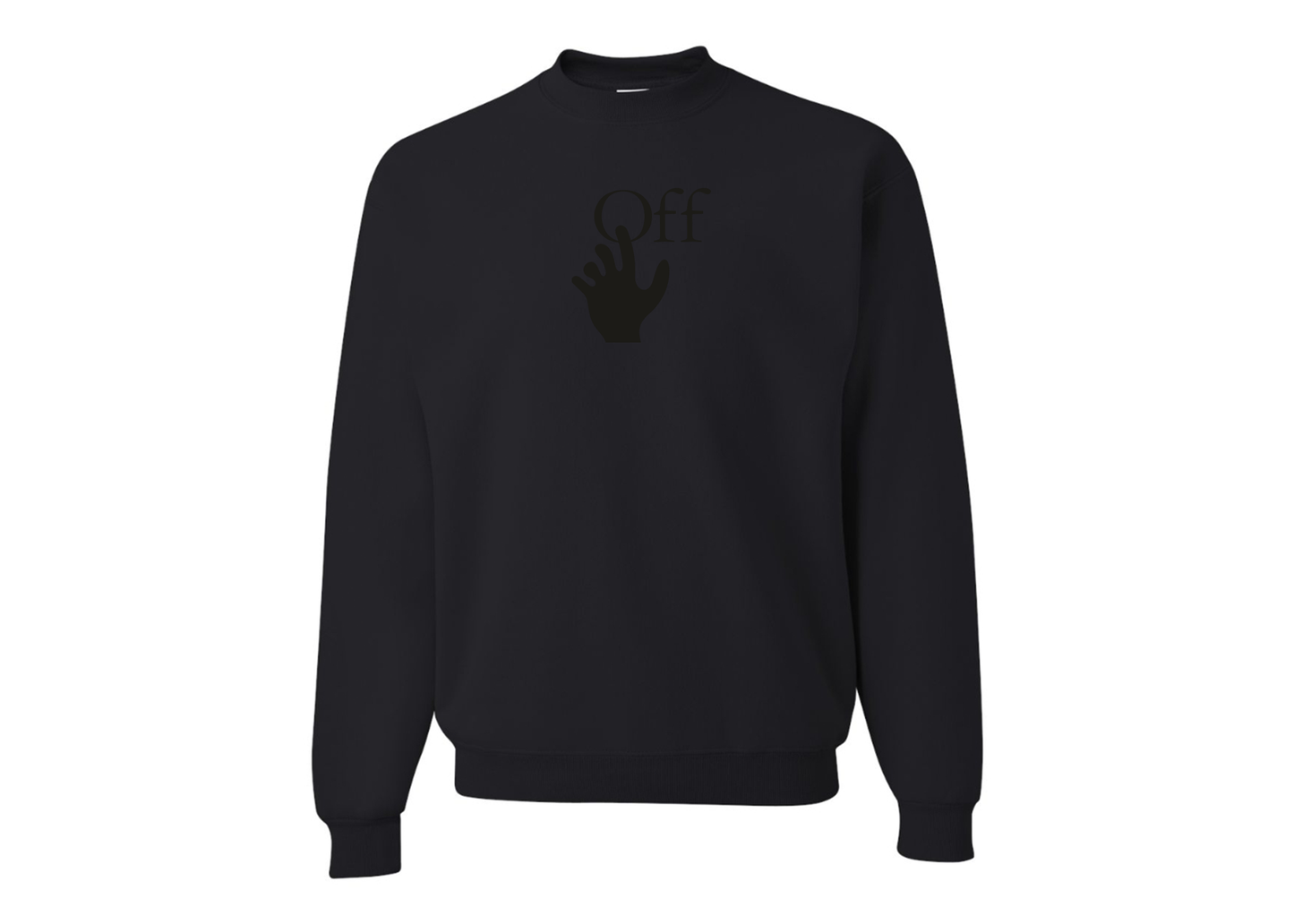 Men's Off-White Hand JERZEES NuBlend Crewneck Sweatshirt