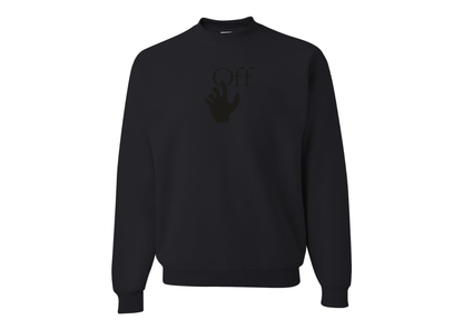 Men's Off-White Hand JERZEES NuBlend Crewneck Sweatshirt
