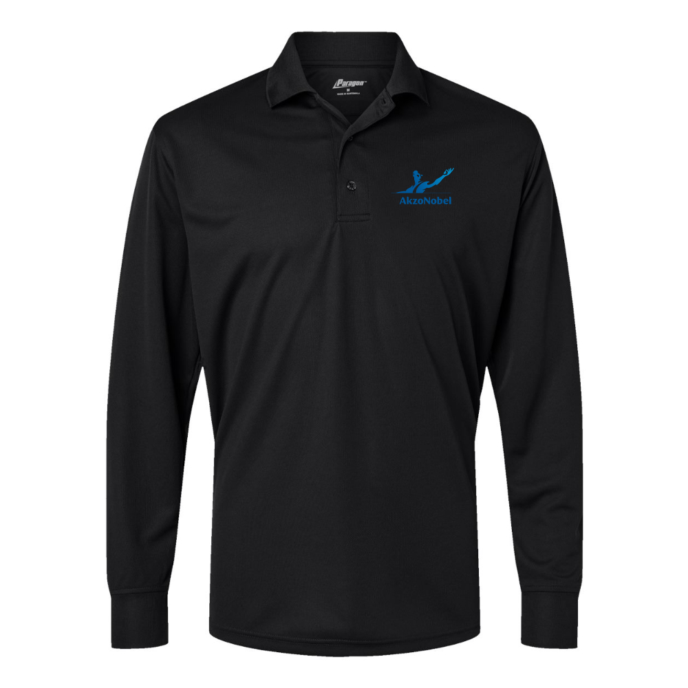 Men's AkzoNobel Logo Paragon Prescott Long Sleeve Polo