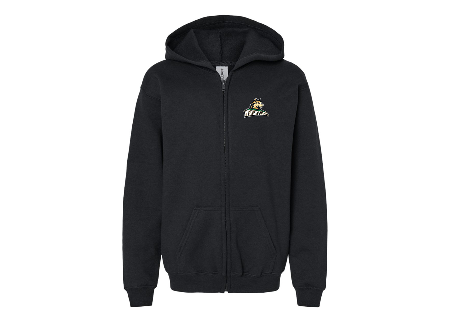 Gildan Heavy Blend Youth Wright State Raiders Full Zip Hooded Sweatshirt