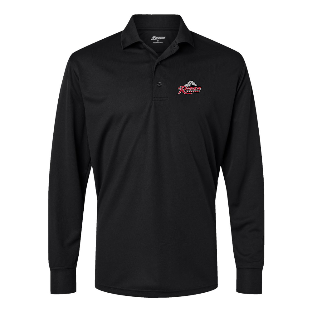 Men's Rider Broncs Logo Paragon Prescott Long Sleeve Polo