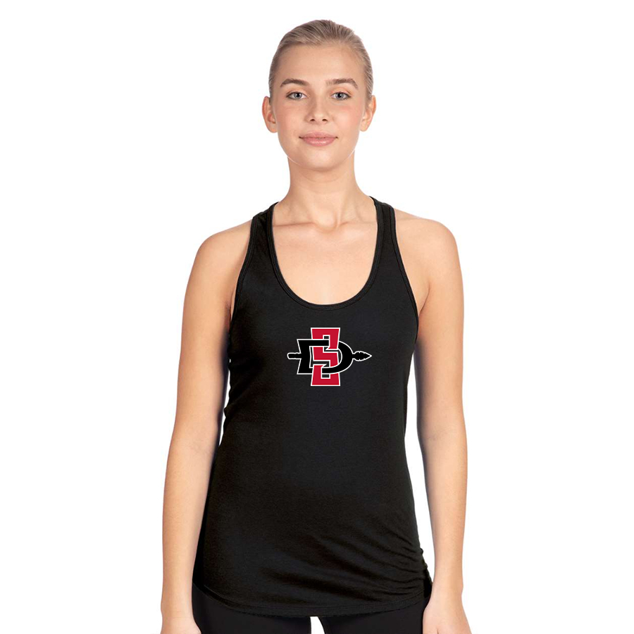 Women's San Diego State Aztecs Logo Next Level Ideal Racerback Tank